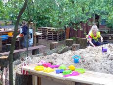 Błotna kuchnia - mud kitchen | Śniadówko - ogród dla dzieci nad Wkrą