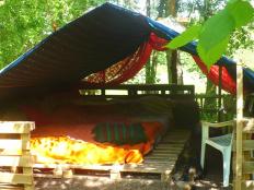 Namiot gościnny - spalnia | Nocleg w Śniadówku nad Wkrą